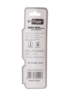 Flair Jumbo Metal Medium Tip Refill For Smooth and Effortless Writing 10 pcs, Blue  - Image 3