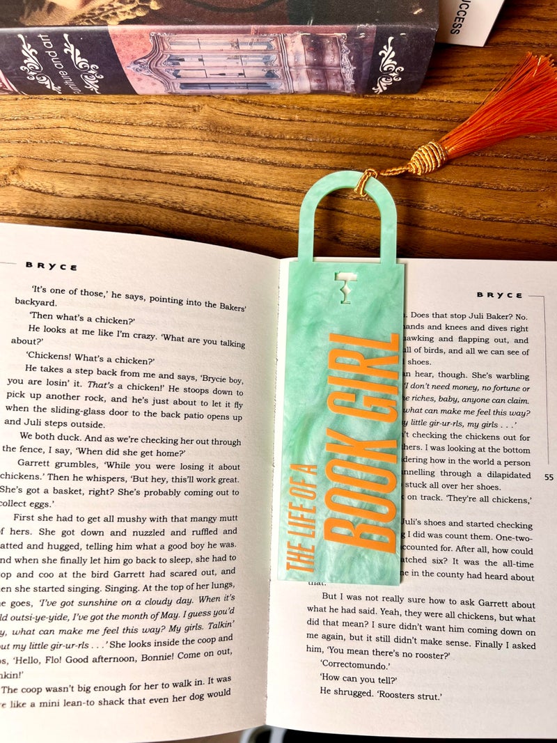 CuddleJunk The Life of A Book Girl Bookmark, Showgirl Inspired Acrylic Bookmarks for Book Lovers, ERAS Tour Gifts - Image 3