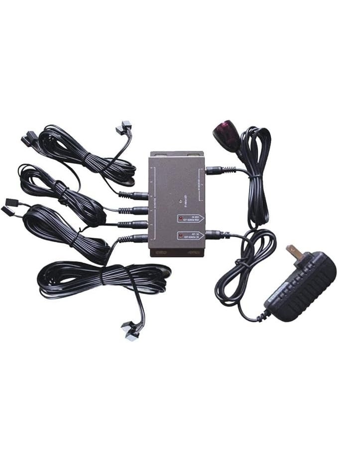 Remote Extender 8 Emitters 1 Receiver，IR Repeater Hidden System Kit EU 8 Adapters Aransponder，Signal Boosters - Image 1