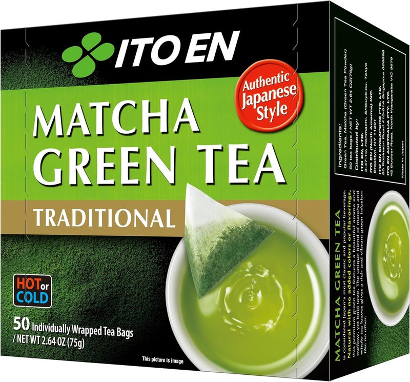 ITO EN Traditional Matcha Green Tea - 50 Count Tea Bags, Zero Calories, Caffeinated - Image 2