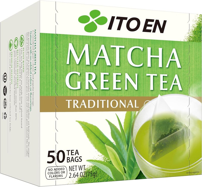 ITO EN Traditional Matcha Green Tea - 50 Count Tea Bags, Zero Calories, Caffeinated - Image 1