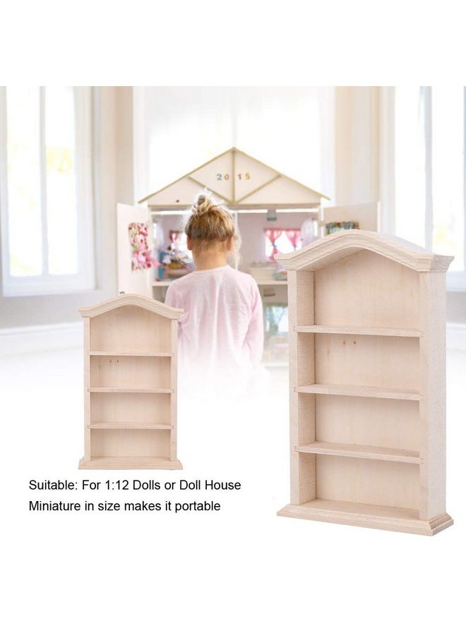 Zerodis 1:12 Miniature Doll Furniture Wooden Dollhouse Miniature Simulated Bookshelf Model For Dolls Diy Dollhouse Furniture Accessory Furniture Toy Decoration Accessory For Dollhouse(Bookshelf)  - Image 2