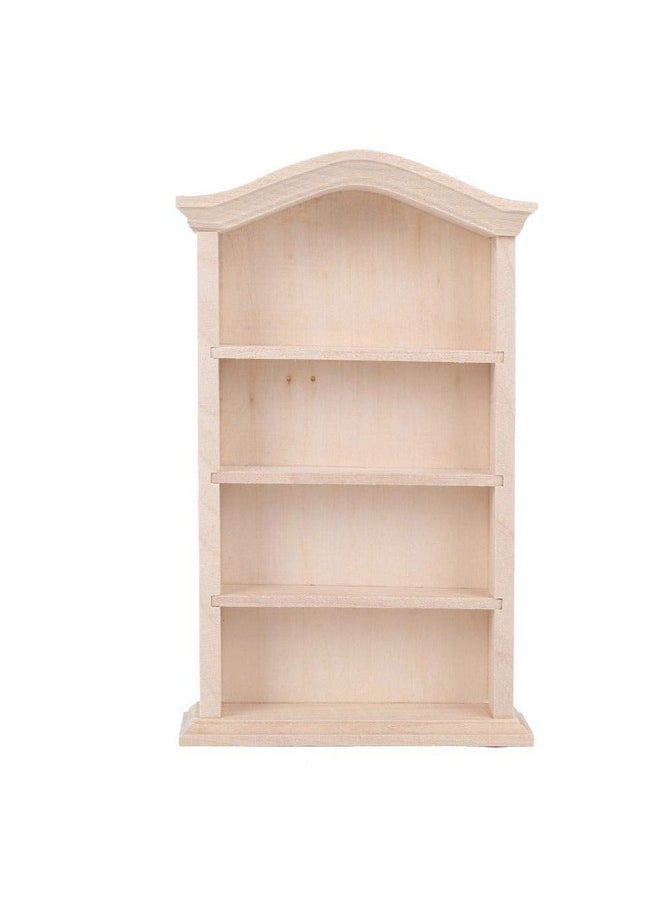 Zerodis 1:12 Miniature Doll Furniture Wooden Dollhouse Miniature Simulated Bookshelf Model For Dolls Diy Dollhouse Furniture Accessory Furniture Toy Decoration Accessory For Dollhouse(Bookshelf)  - Image 1