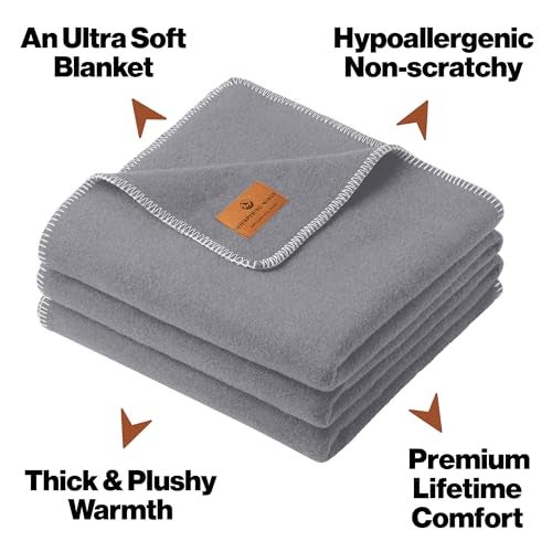 Whispering Winds 100% Wool Blanket, Soft, Warm, Thick - 62"x 84" Twin Large Size Blanket for Bed, Couch, Home, Camping, Outdoors, Survival - Image 2