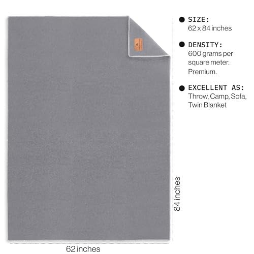 Whispering Winds 100% Wool Blanket, Soft, Warm, Thick - 62"x 84" Twin Large Size Blanket for Bed, Couch, Home, Camping, Outdoors, Survival - Image 5