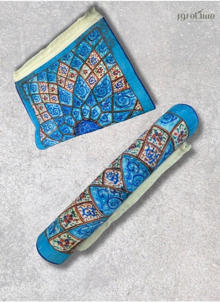 Mishkat Noor Prayer Mat – QESHANI Model | Elegant Turquoise Blue | Soft Fabric (110x70 cm) | High-Resolution Islamic Geometric Patterns - pzsku/Z983D428FFE09434DEA08Z/45/1741424687/6c358396-2b4b-4eea-9e8d-b8942484f2c5