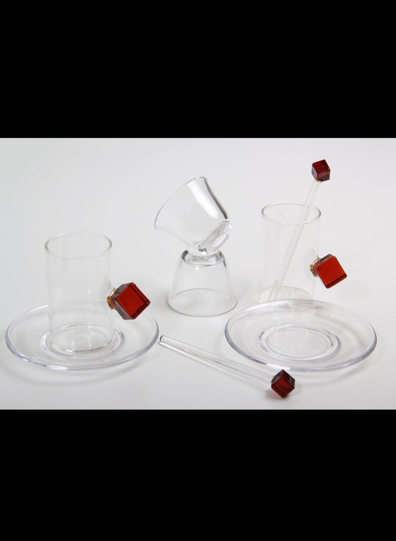 A set of tea cups and coffee cups with saucers. - Image 4