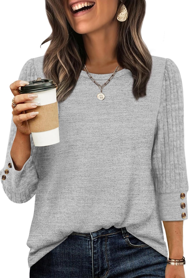 WIHOLL Womens Tops Shirts Plus Size Clothes for Women Fashion Winter Clothing Business Casual Comfiest Airport Outfits Fall Clothes Dressy Tunics Sweaters Travel Maternity - Image 1