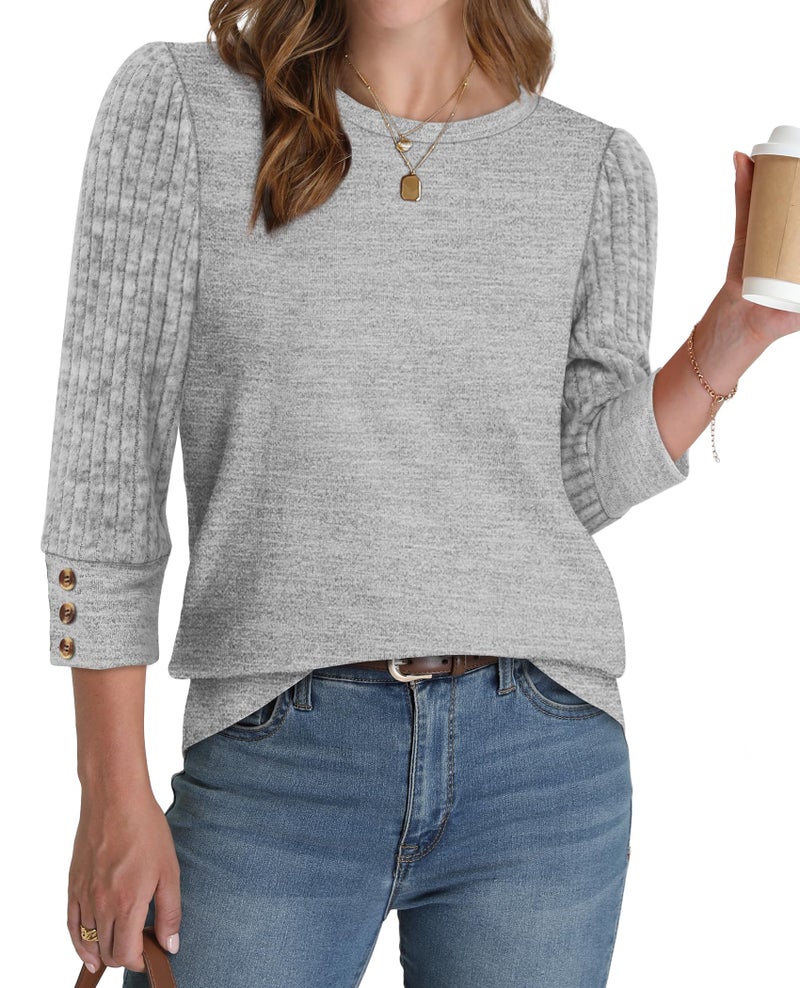 WIHOLL Womens Tops Shirts Plus Size Clothes for Women Fashion Winter Clothing Business Casual Comfiest Airport Outfits Fall Clothes Dressy Tunics Sweaters Travel Maternity - Image 2