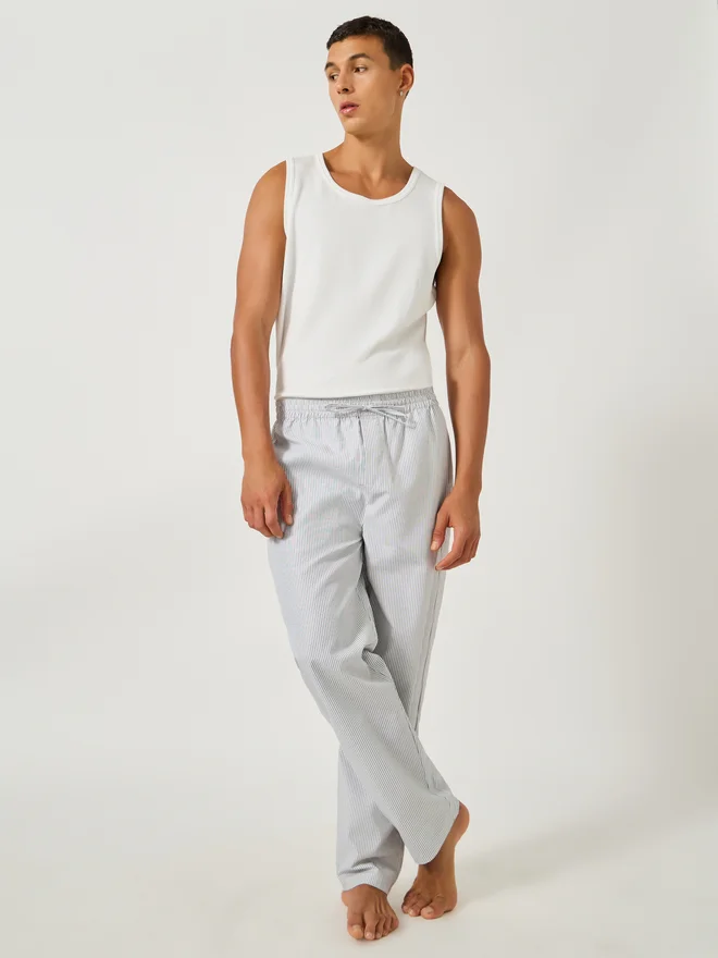 Styli Styli Striped Woven Drawstring Waist Straight Pyjama