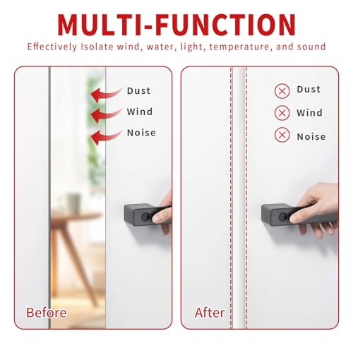 BISOTHAI 40 Feet Rubber Weather Stripping Door Seal Large Gap, Extra Thick Self-Adhesive D-Shaped Door Weather Stripping Seal Strip for Door Frame Door Insulation Strip Soundproofing (White) - Image 2