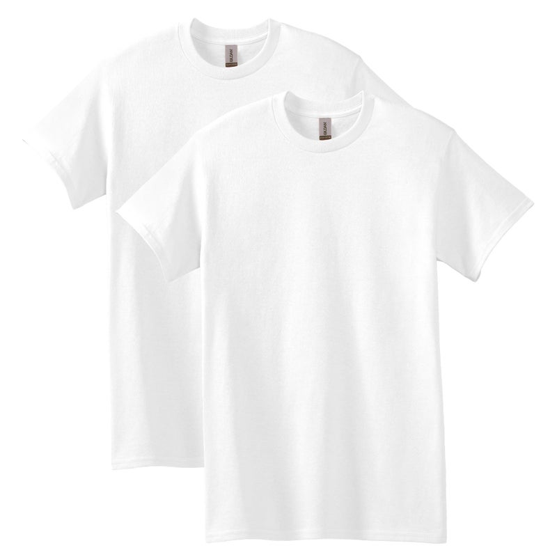 Gildan تي شيرت قطن ثقيل للرجال من جيلدان، الطراز G5000، قميص متعدد، أبيض (عبوة 2)، XX-Large أمريكي - Image 1