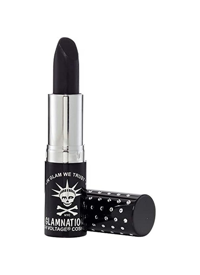 Manic Panic Raven Lethal Lipstick Creamtones Creamy Semi Matte Lipstick For Black Lip Color Crueltyfree Moisturizing Lipstick For Soft Lips (.35Oz)  - Image 1