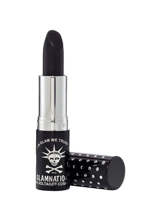 Manic Panic Raven Lethal Lipstick Creamtones Creamy Semi Matte Lipstick For Black Lip Color Crueltyfree Moisturizing Lipstick For Soft Lips (.35Oz)  - Image 2