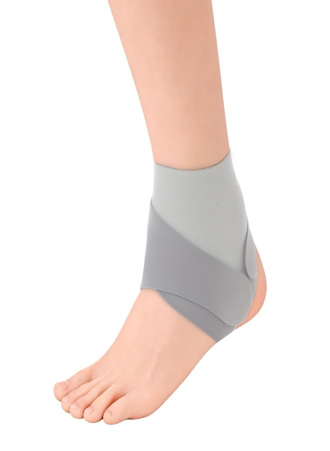 lefeke Ankle Brace for Women & Men, Adjustable Ankle Wrap with Removable Strap, Compression Sleeve for Sprained Ankle & Plantar Fasciitis Relief,Thin gray,1 Pack - Image 1