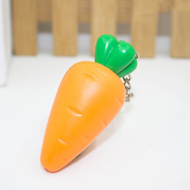 3pcs Mini Carrot Keyring Light with Sound Carrot Keychain Light for - Image 4