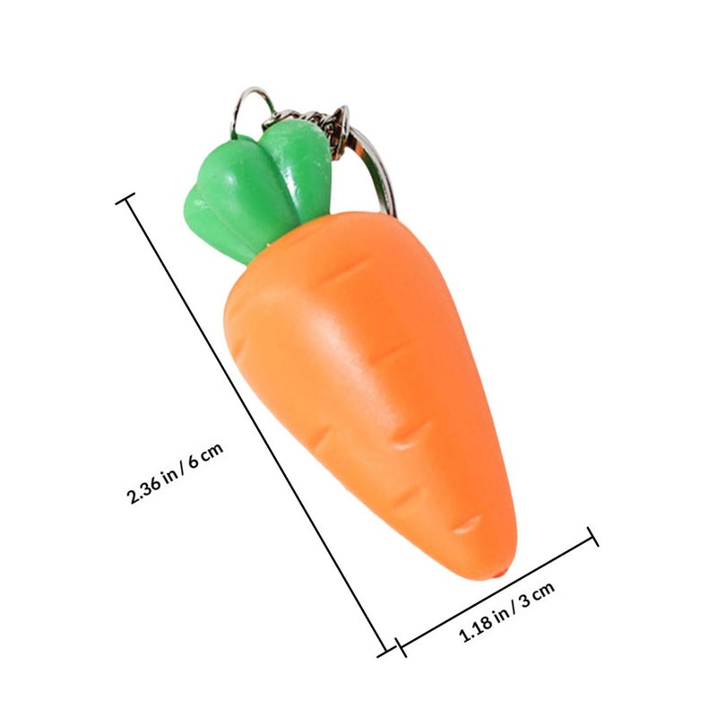 3pcs Mini Carrot Keyring Light with Sound Carrot Keychain Light for - Image 2