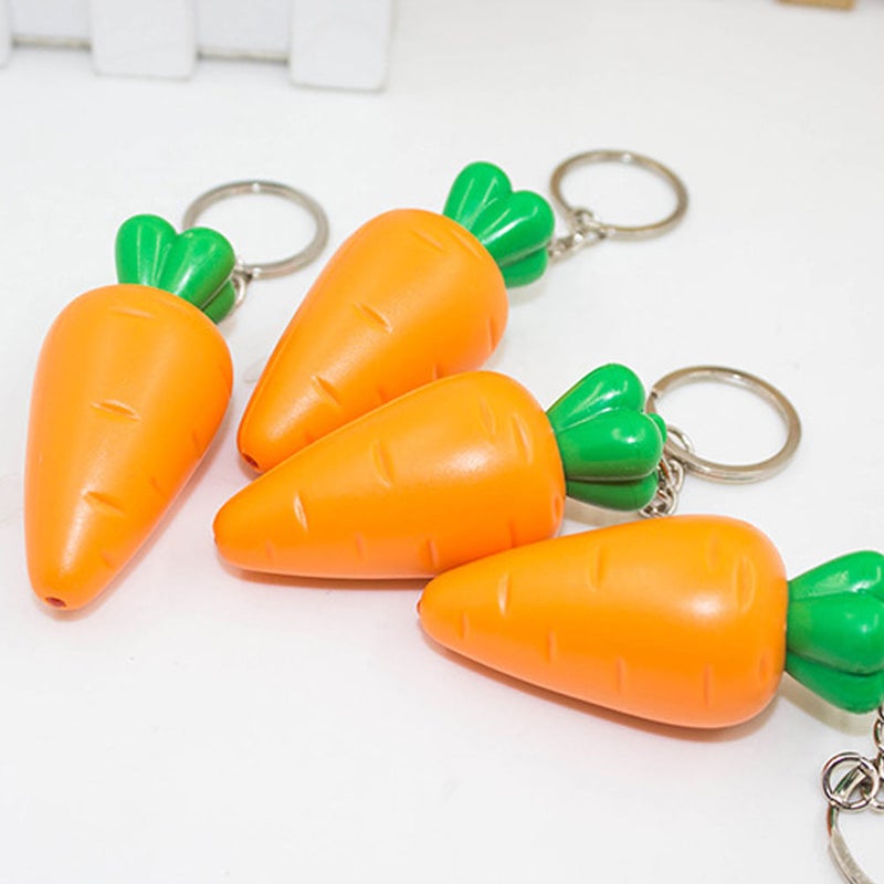 3pcs Mini Carrot Keyring Light with Sound Carrot Keychain Light for - Image 5