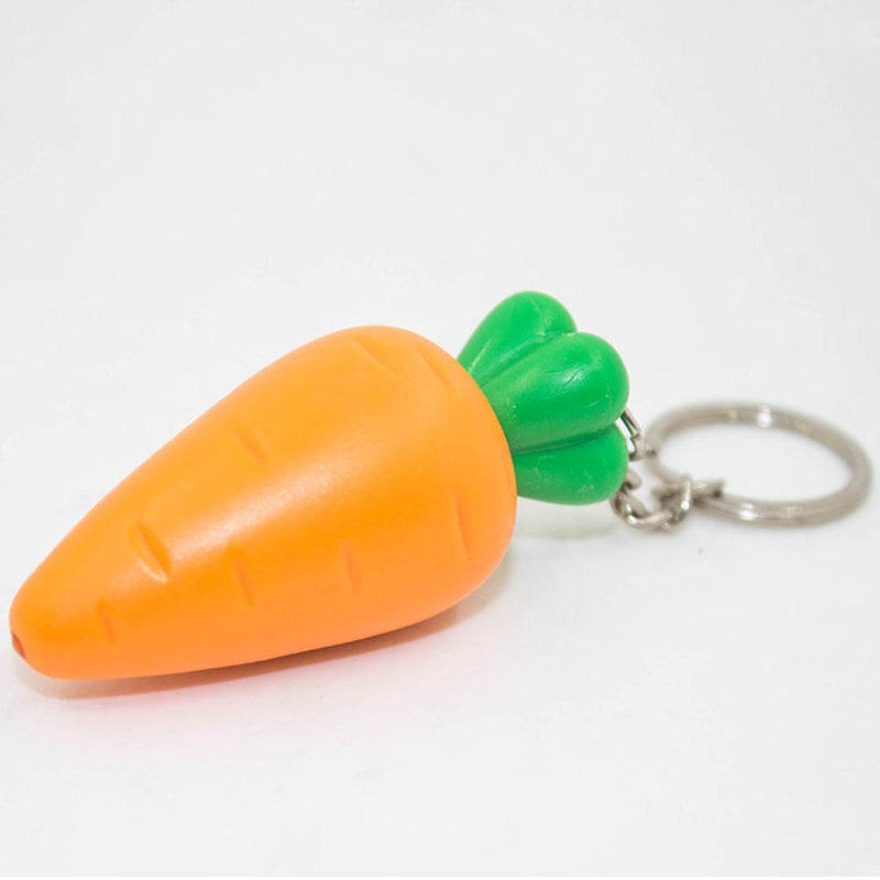 3pcs Mini Carrot Keyring Light with Sound Carrot Keychain Light for - Image 3