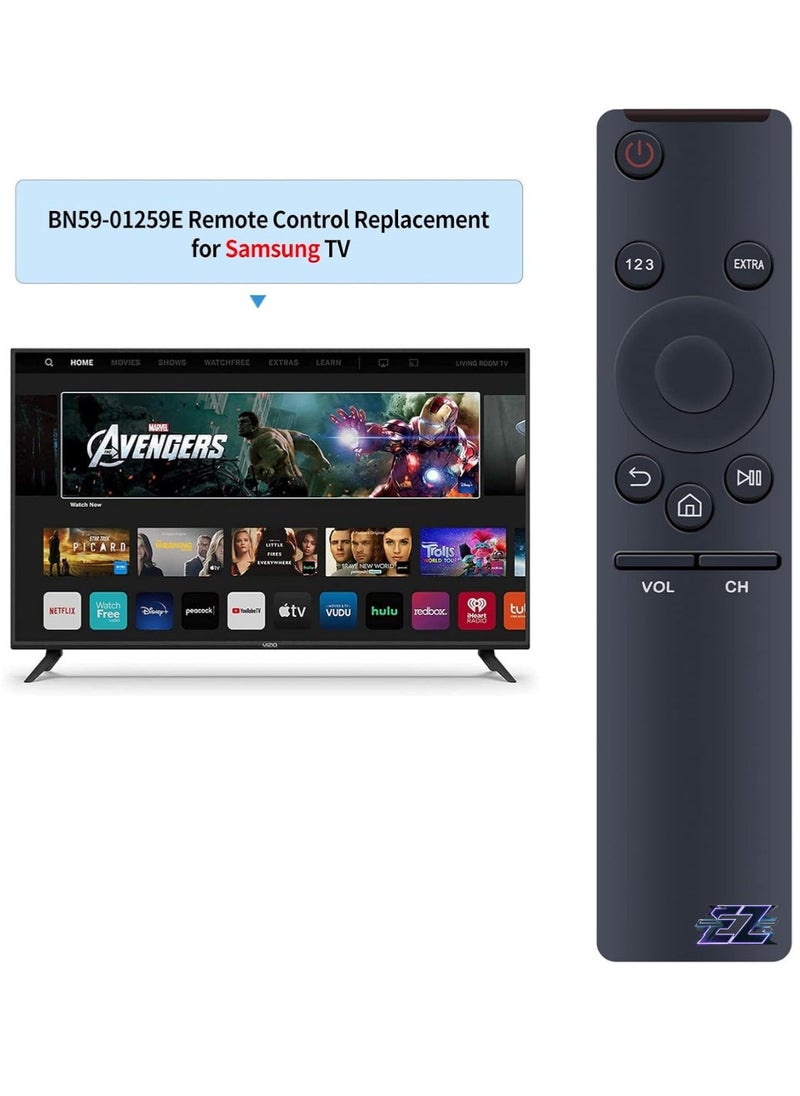 Replacement Remote Control BN59-01259E Compatible for Samsung LCD LED Smart TV UN40KU6290 UN40KU6290F UN43KU7000D UN49KU7000 UN50KU6290 UN55KU6290 UN55KU6290F UN60KU6290 0KU629 0F UN65KU6290 with battery