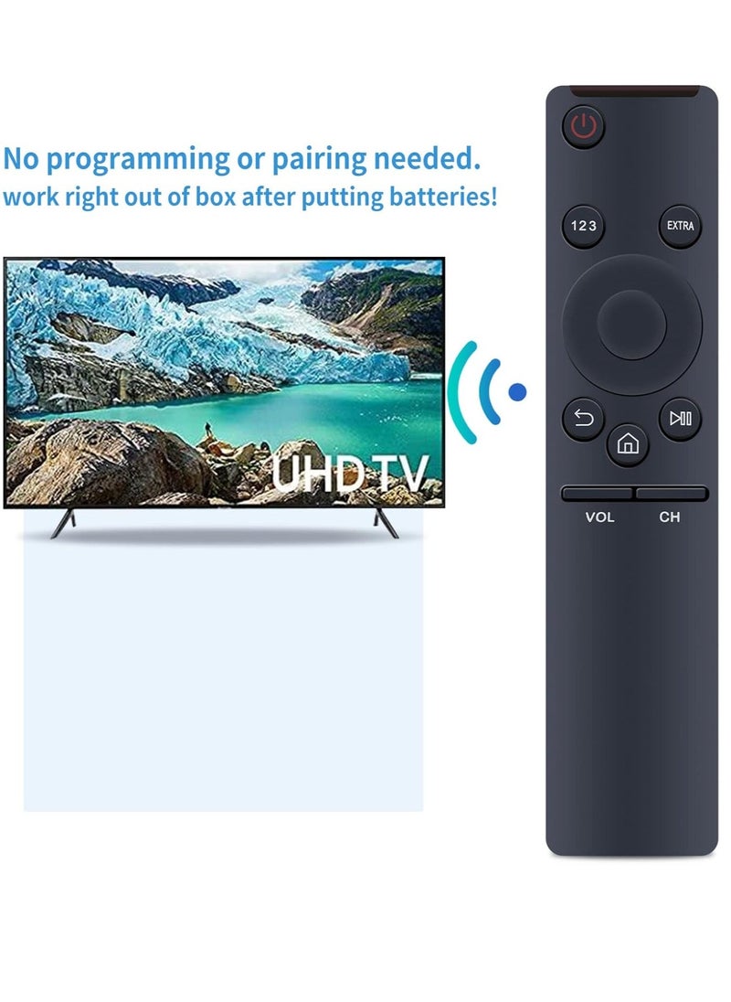 Replacement Remote Control BN59-01259E Compatible for Samsung LCD LED Smart TV UN40KU6290 UN40KU6290F UN43KU7000D UN49KU7000 UN50KU6290 UN55KU6290 UN55KU6290F UN60KU6290 0KU629 0F UN65KU6290 with battery