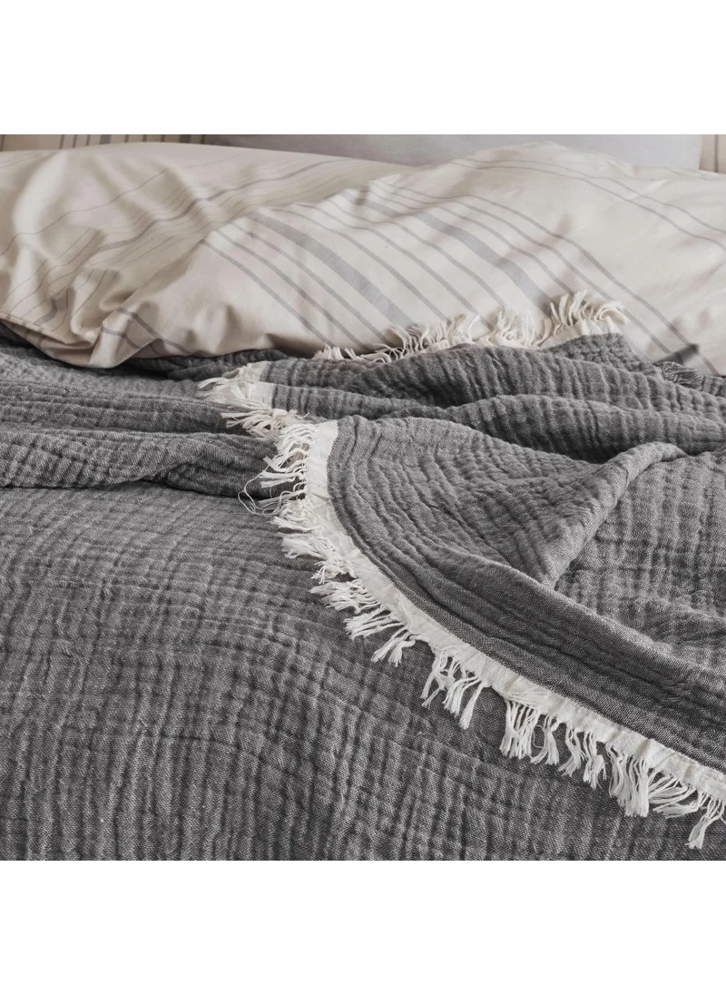 Soley | Tissou | Single 100% Cotton Muslin Pique Bedspread