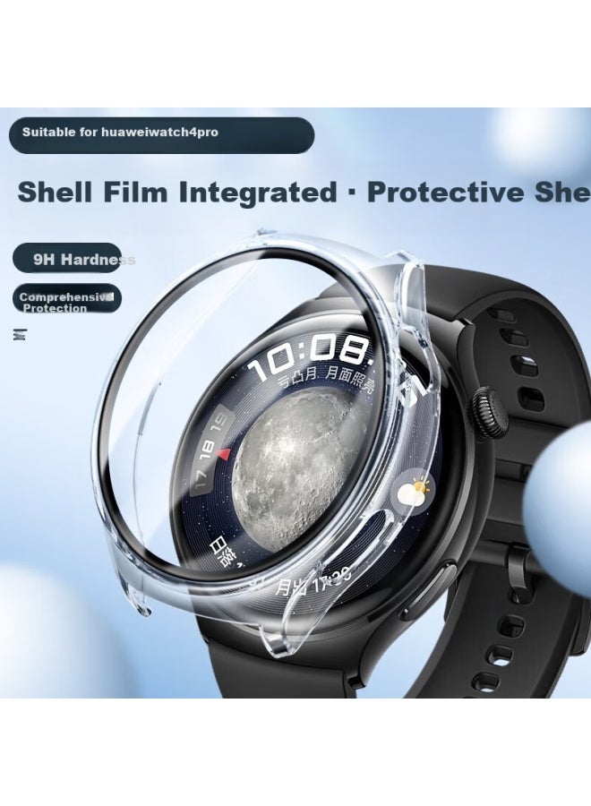 Watchbond Protective Case And Film For Huawei Watch 4 Pro, Blue Earth Pc Tempered Glass Full Coverage Protective Film, Scratch-resistant Cover Film, Tempered Glass Full Coverage Accessory - Image 2