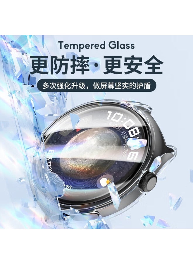 Watchbond Protective Case And Film For Huawei Watch 4 Pro, Blue Earth Pc Tempered Glass Full Coverage Protective Film, Scratch-resistant Cover Film, Tempered Glass Full Coverage Accessory - Image 3