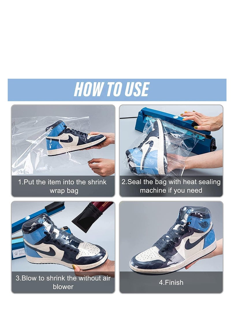 Generic Shrink Wrap Bags, PVC Clear Heat Sealer Bags, Seal Wrapping Supplies, Waterproof Odorless and Transparent, for Shoes Storage, Gifts, Remote Control, Books, DIY Crafts Packaging, 50pcs (30 * 50cm)  - Image 5