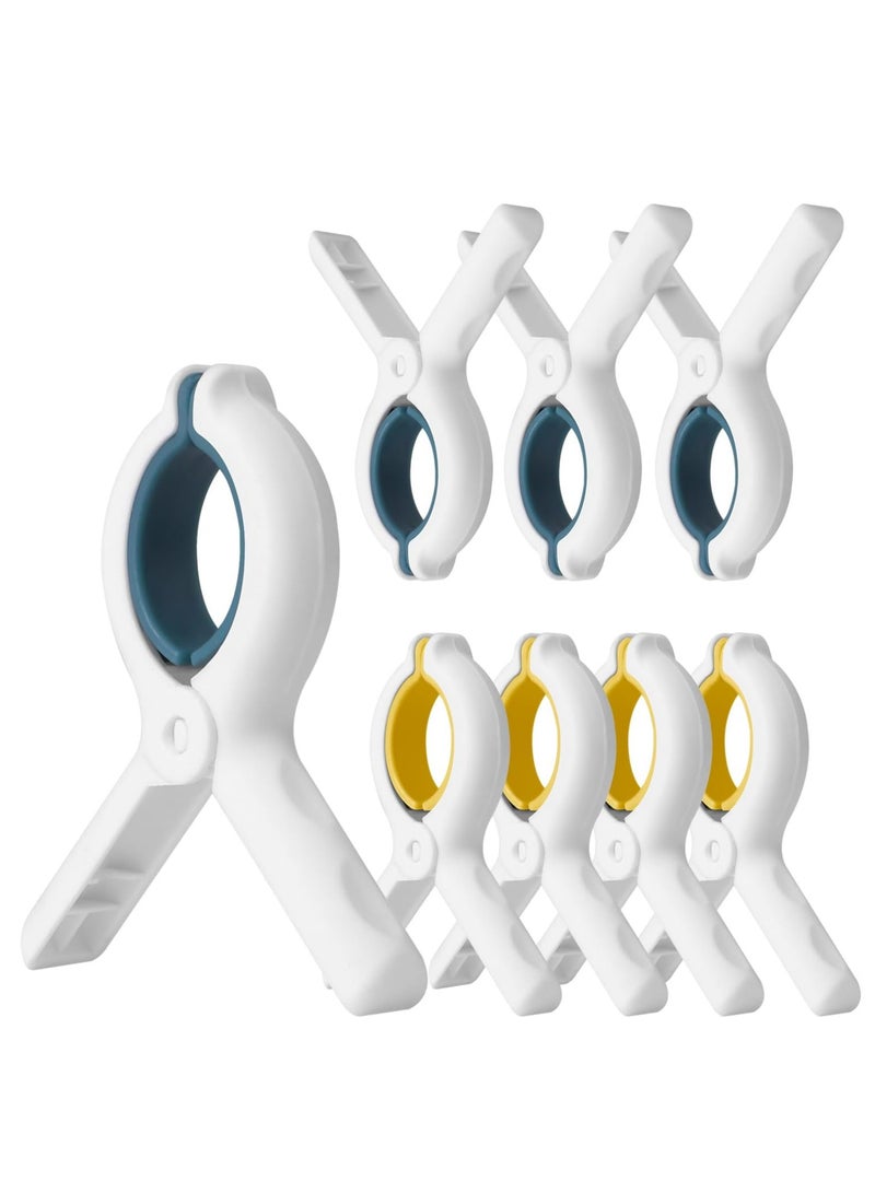 Oasisgalore 8 Pack Towel Clips for Beach Chairs，Beach Towel Holder Clips for Clothes Pool Boat  - Image 1