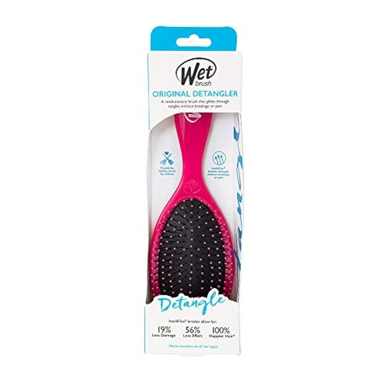 Wet Brush Original Detangler Hair Brush - Punchy Pink - Exclusive Ultra-soft IntelliFlex Bristles - Glide Through Tangles With Ease For All Hair Types - For Women, Men, Wet And Dry Hair - Image 4