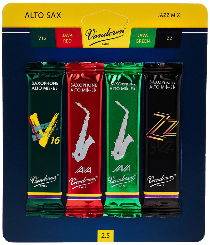 Vandoren فاندورن SRMIXA25 ألتو ساكس جاز ريد ميكس كارد يشمل 1 لكل من ZZ, V16, JAVA و JAVA Red Strength 2.5 - Image 1