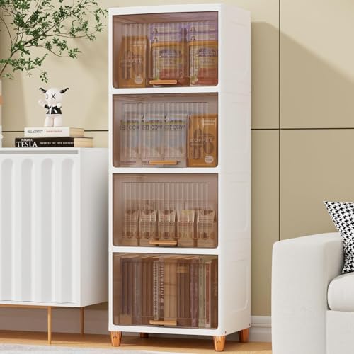 DECOLOGY BookShelf for Home |Engineered Books Organizer for Study Room | Multipurpose book Shelf for Home, Office |Book Organizer for Library | Living Room furniture (Cupboard Rack - Transparent,2PCS) - Image 5
