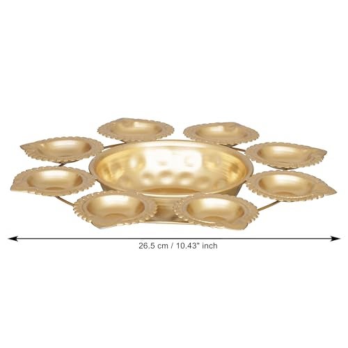 Webelkart Diya Shape Flower Decorative Urli Bowl for Home Decor Bowl for Floating Flowers and Tea Light Candles Home,Office and Table Decor| Decorative Items for Home (Designs-1) - Image 3
