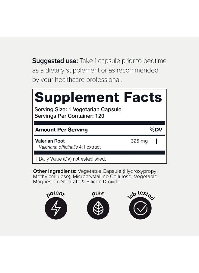 Toniiq Ultra High Strength Valerian Root Capsules - 1,300mg 4X Concentrated Extract - The Strongest Valerian Root Supplement Available - 120 Capsules  - Image 2