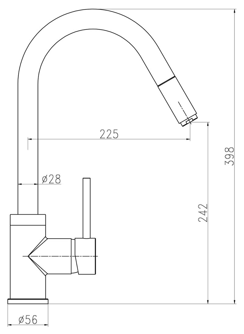 HESANIT HESANIT Pull Out Sprayer Kitchen Sink Faucet Mixer Gold - 6931G  - Image 2