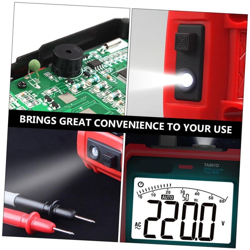 Digital Multimeter with Flashlight Auto Ranging Voltage Tester Portable Electrical Repair Tool - Image 4