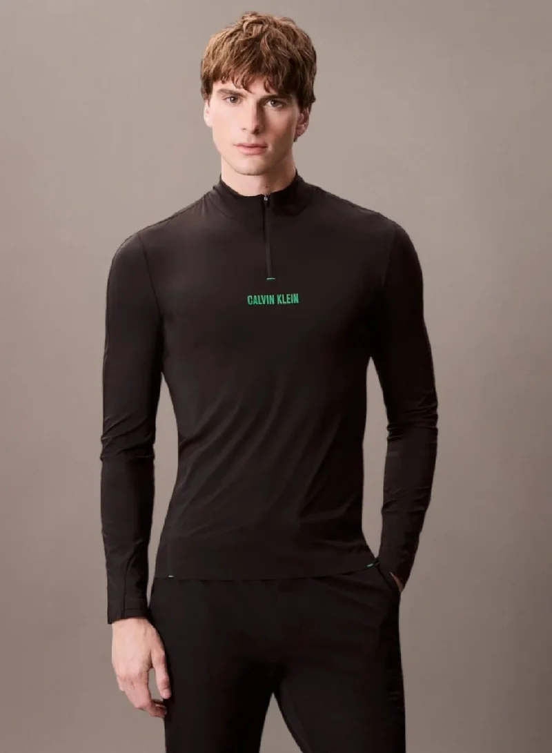 CALVIN KLEIN 1/4 Zip Gym T-shirt