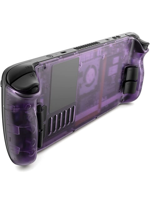 Transparent Back Plate Compatible for Steam Deck, DIY Replacement Shell Case Set Compatible with Steam Deck, Buttons with Three Different Heights and Feel