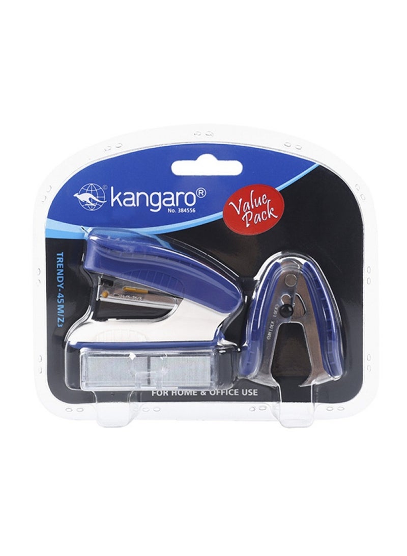 Kangaro Desktop Stapler With A Pack Of Pins And Staple Remover Assorted Colours  - Image 1