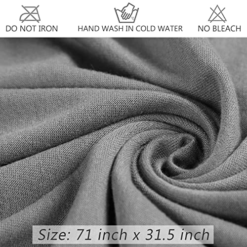 PWEOUKE 4 Pieces Stretch Turban Headwraps for Black Women African Knit Head Scarves Solid Color Extra Long Breathable Urban Headband Tie - Image 2