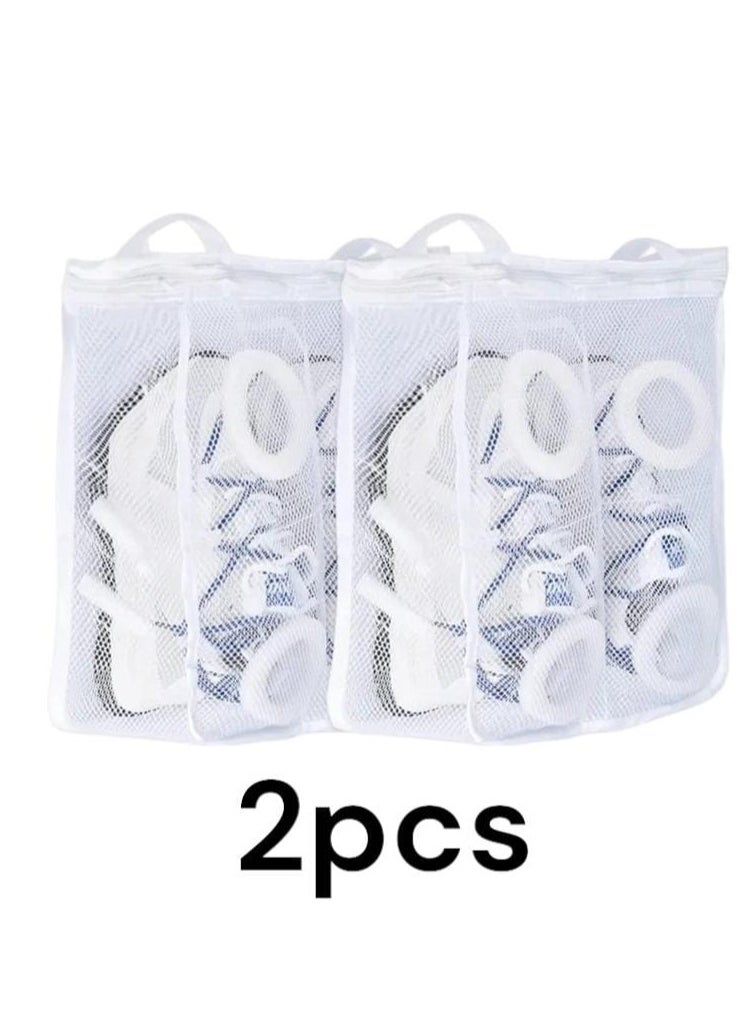 Generic - Shoe Washing Bags Laundry Bags with Zip Closure Reusable Hanging Bag for Sneakers Running Shoes and Socks 2 Pcs - Image 1