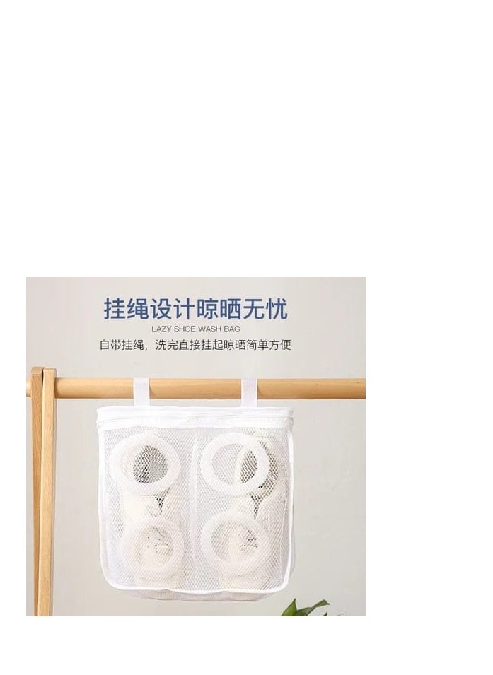 Generic - Shoe Washing Bags Laundry Bags with Zip Closure Reusable Hanging Bag for Sneakers Running Shoes and Socks 2 Pcs - Image 1