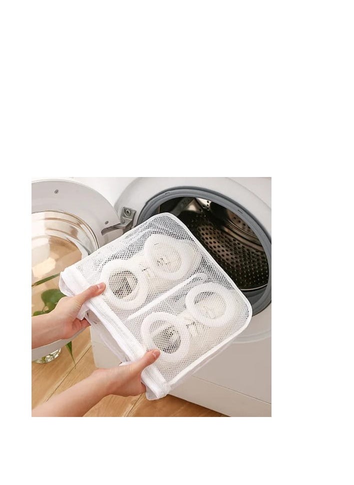 Generic - Shoe Washing Bags Laundry Bags with Zip Closure Reusable Hanging Bag for Sneakers Running Shoes and Socks 2 Pcs - Image 1