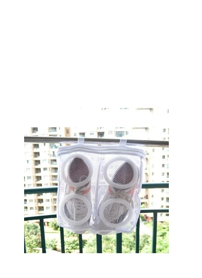 Generic - Shoe Washing Bags Laundry Bags with Zip Closure Reusable Hanging Bag for Sneakers Running Shoes and Socks 2 Pcs - Image 1
