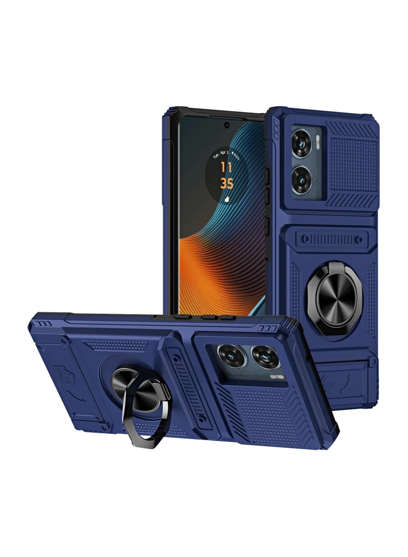 general Compatible with Motorola Edge 50 Fusion Wallet Case with Swivel Holder and Hidden Card Holder, Non-Slip Rugged Moto Edge 50 Fusion Case