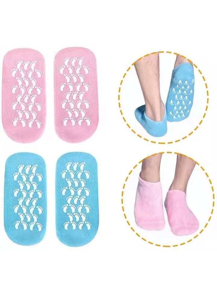 الوان متعددة الخامة جودة عالية يساعد علي ترطيب القدمين هي عبارة عن جوارب وبدخالها جل للترطيب وامان جداااا اللون قد يكون مختلف - Image 3