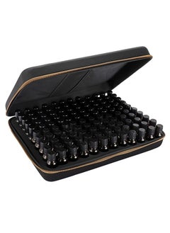 120 Bottle EVA Essential Oil Storage Carrying Case Essential Oils Organizer Holder with Foam Insert Essential Oil Traveling Bag, Holds 5ml 10ml 15ml Essential Oils, Black+ Brown