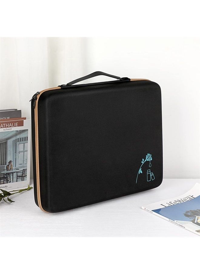 Hipiwe - 120 Bottle EVA Essential Oil Storage Carrying Case Essential Oils Organizer Holder with Foam Insert Essential Oil Traveling Bag, Holds 5ml 10ml 15ml Essential Oils, Black+ Brown - Image 1