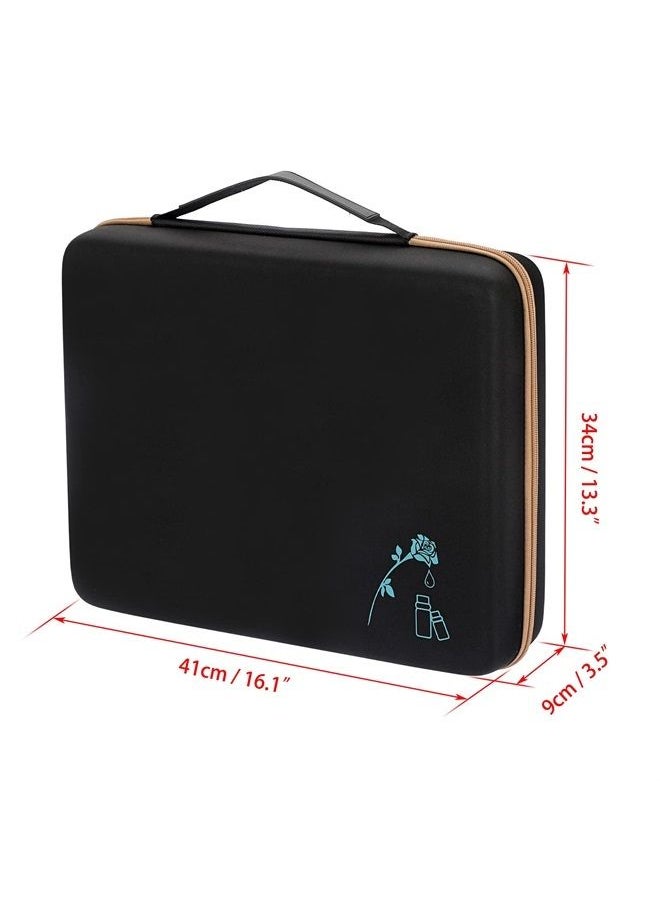 Hipiwe - 120 Bottle EVA Essential Oil Storage Carrying Case Essential Oils Organizer Holder with Foam Insert Essential Oil Traveling Bag, Holds 5ml 10ml 15ml Essential Oils, Black+ Brown - Image 1